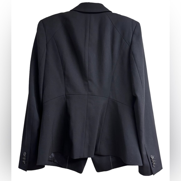 Ann Taylor Blazer Classic Wool Blend Double Breasted Button Front Pockets Size 4 - Picture 5 of 16